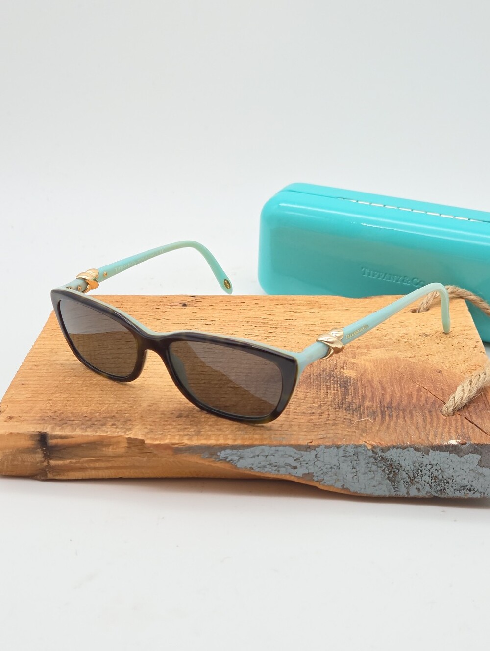 Tiffany & Co. Black and Tiffany Blue Cat-Eye Sunglasses